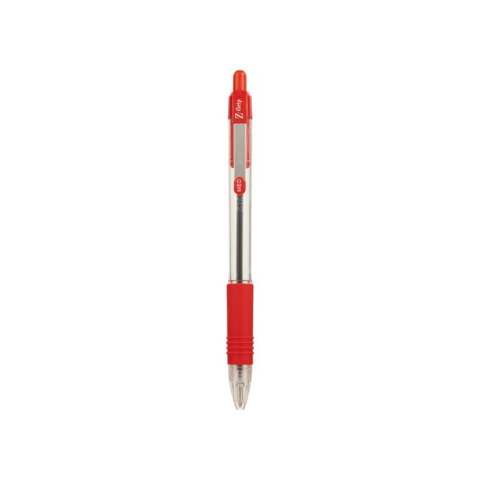 Balpen Zebra Z-Grip 1.0 rood rood/ds12