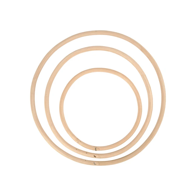 Creotime Bamboe ring diam. 15.3+20.3+25.5cm/pk3 (pak 3 stuks)