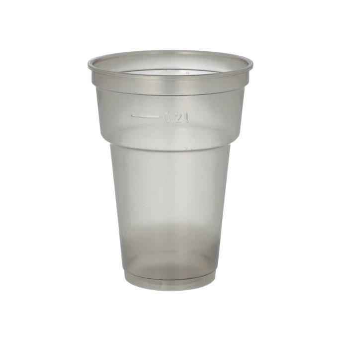 PAPSTAR Beker Papstar reusable 0.2L tr.grijs/p50