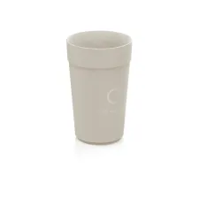 Beker herbruikbaar 400ml beige/ds4x16st