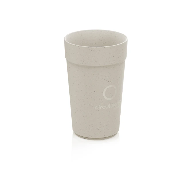 Beker herbruikbaar 400ml beige/ds4x16st