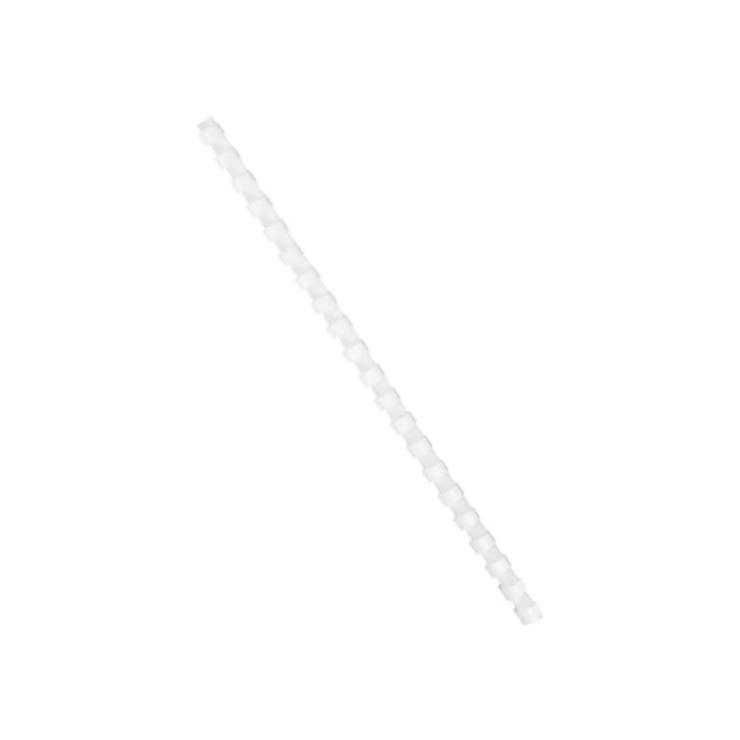 Bindrug 10 mm 21 ringen Wit (pak 100 stuks) Bindrug 10 mm 21 ringen Wit (pak 100 stuks)