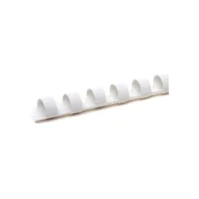 Bindrug 19 mm 21 ringen Wit (pak 100 stuks) Bindrug 19 mm 21 ringen Wit (pak 100 stuks)
