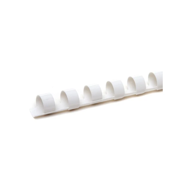 Bindrug 25 mm 21 ringen Wit (pak 50 stuks) Bindrug 25 mm 21 ringen Wit (pak 50 stuks)