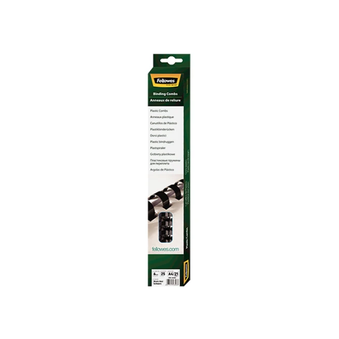 Bindrug Fellowes 6mm wit/pk25