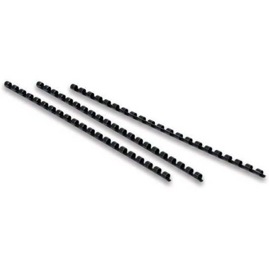 Bindrug plastic 19 mm zwart (pak 50 stuks)