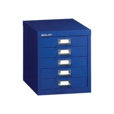 BISLEY A4 Ladekast met 5 Laden 325 x 279 x 380 mm Blauw BISLEY A4 Ladekast met 5 Laden 325 x 279 x 380 mm Blauw