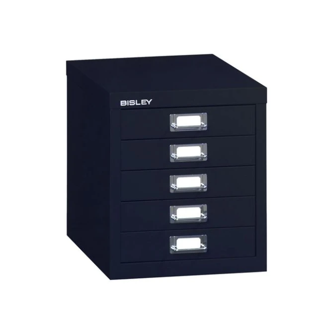 BISLEY A4 Ladekast met 5 Laden 325 x 279 x 380 mm Zwart BISLEY A4 Ladekast met 5 Laden 325 x 279 x 380 mm Zwart