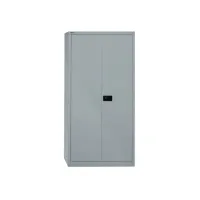 BISLEY Basic Draaideurkast met 4 Legborden 195 x 91 x 40 cm Staal Zilver BISLEY Basic Draaideurkast met 4 Legborden 195 x 91 x 40 cm Staal Zilver