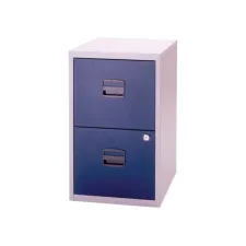 BISLEY Basic Hangmappenkast met 2 Laden 711 x 470 x 622 mm Lichtgrijs met Blauw BISLEY Basic Hangmappenkast met 2 Laden 711 x 470 x 622 mm Lichtgrijs met Blauw