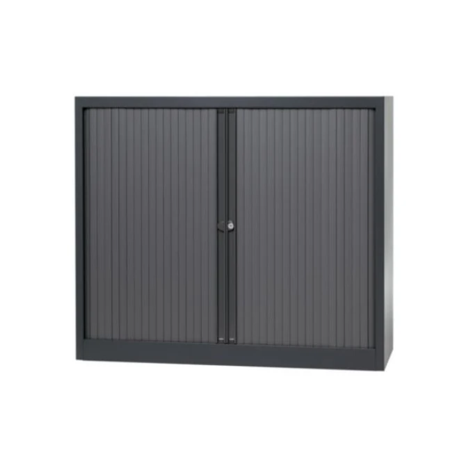 BISLEY Basic Roldeurkast 2 Legborden 103 x 100 x 43 cm Grijs