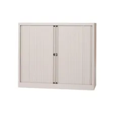 BISLEY Basic Roldeurkast 2 Legborden 103 x 100 x 43 cm Wit