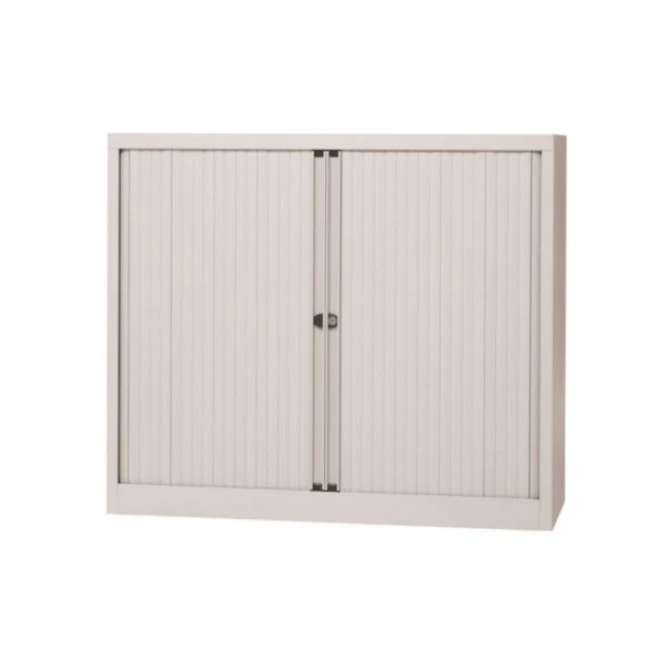 BISLEY Basic Roldeurkast 2 Legborden 103 x 100 x 43 cm Wit