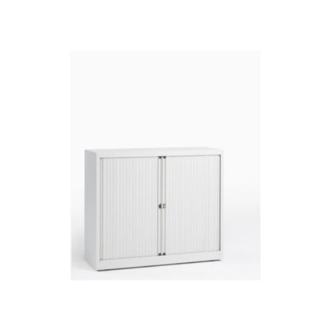 BISLEY Basic Roldeurkast 2 Legborden 103 x 120 x 43 cm Wit