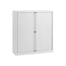 BISLEY Basic Roldeurkast 2 Legborden 118 x 120 x 43 cm Wit