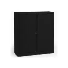 BISLEY Basic Roldeurkast 3 Legborden 133 x 100 x 43 cm Zwart