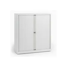 BISLEY Basic Roldeurkast 3 Legborden 133 x 120 x 43 cm Lichtgrijs