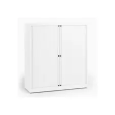 BISLEY Basic Roldeurkast 3 Legborden 133 x 120 x 43 cm Wit