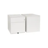 BISLEY Basic Verrijdbaar Ladeblok met 2 Laden 502 x 420 x 565 mm Wit BISLEY Basic Verrijdbaar Ladeblok met 2 Laden 502 x 420 x 565 mm Wit