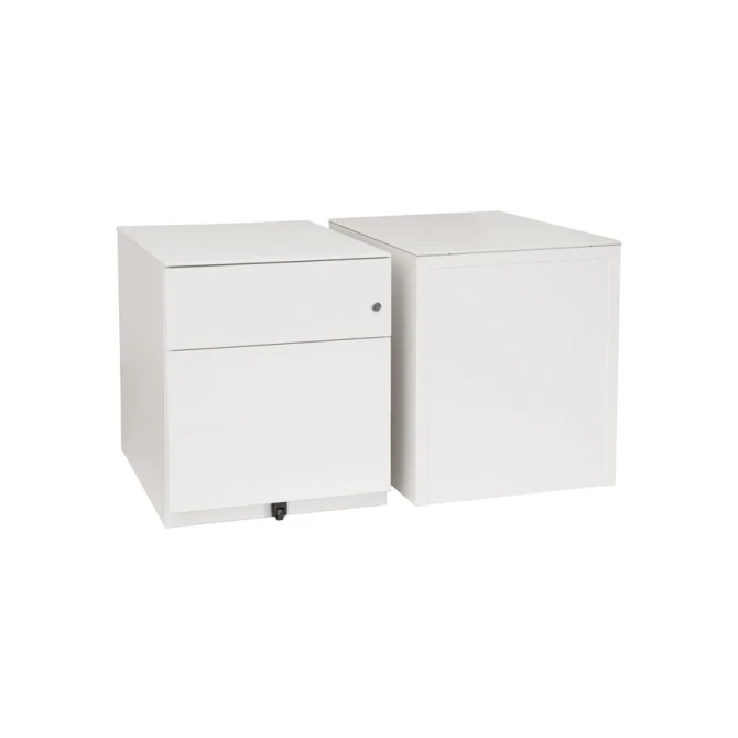 BISLEY Basic Verrijdbaar Ladeblok met 2 Laden 502 x 420 x 565 mm Wit