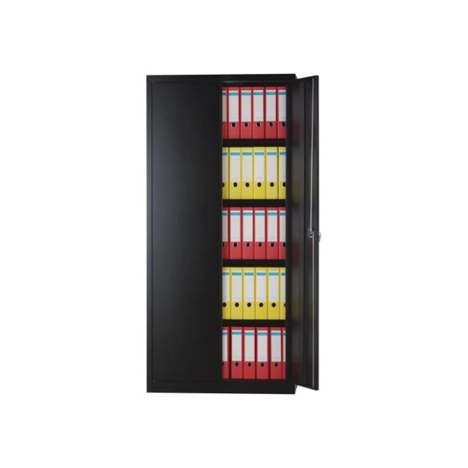 BISLEY Draaideurkast Kast incl 4 legborden Zwart 1950 x 914 x 400 mm