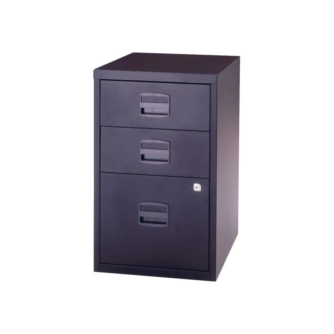 BISLEY Homefiler Bijzetladeblok met 3 Laden 372 x 413 x 400 mm Zilver