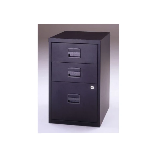 BISLEY Homefiler Bijzetladeblok met 3 Laden 672 x 413 x 400 Zwart BISLEY Homefiler Bijzetladeblok met 3 Laden 672 x 413 x 400 Zwart
