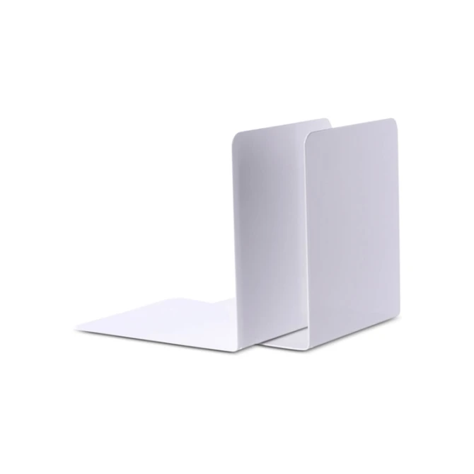 Boekensteun Maul 14x12x14cm metaal wit/2