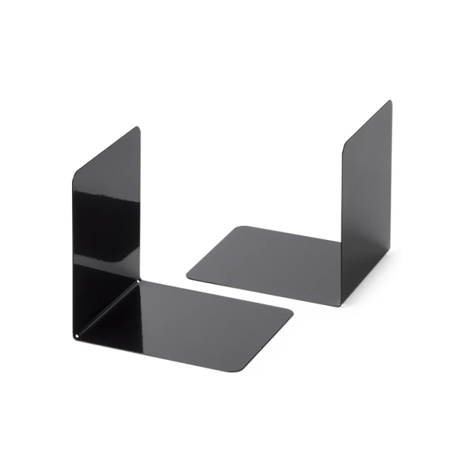 MAUL Boekensteun 14x12x14cm metaal zwart (2 stuks)