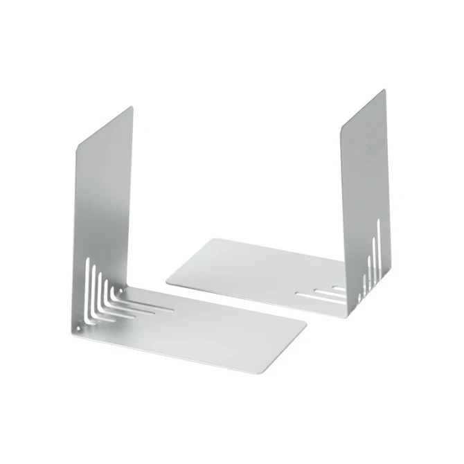 MAUL Boekensteun 14x8.5x14cm metaal zilver (set 2 stuks)