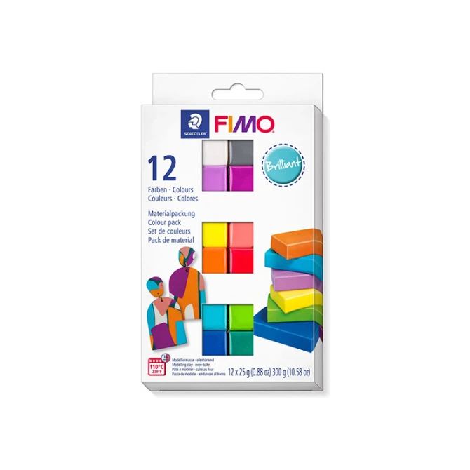 Boetseerklei Fimo brilliant/12x25g