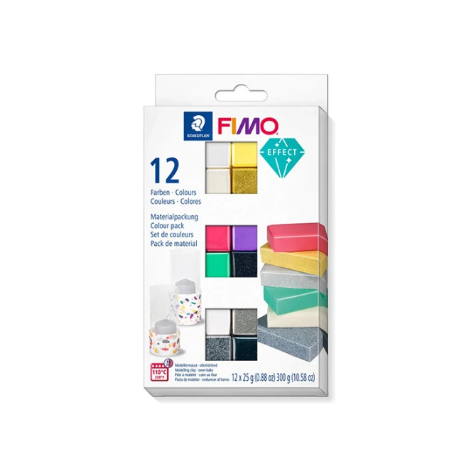 Boetseerklei Fimo effect assorti/12x25g