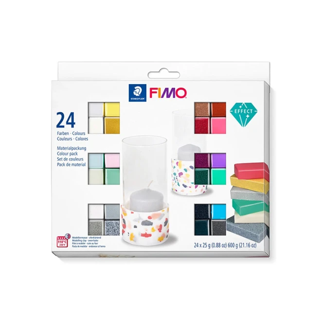 Boetseerklei Fimo effect assorti/24x25g