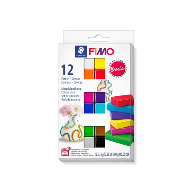 Boetseerklei Fimo soft basis ass/12x25g