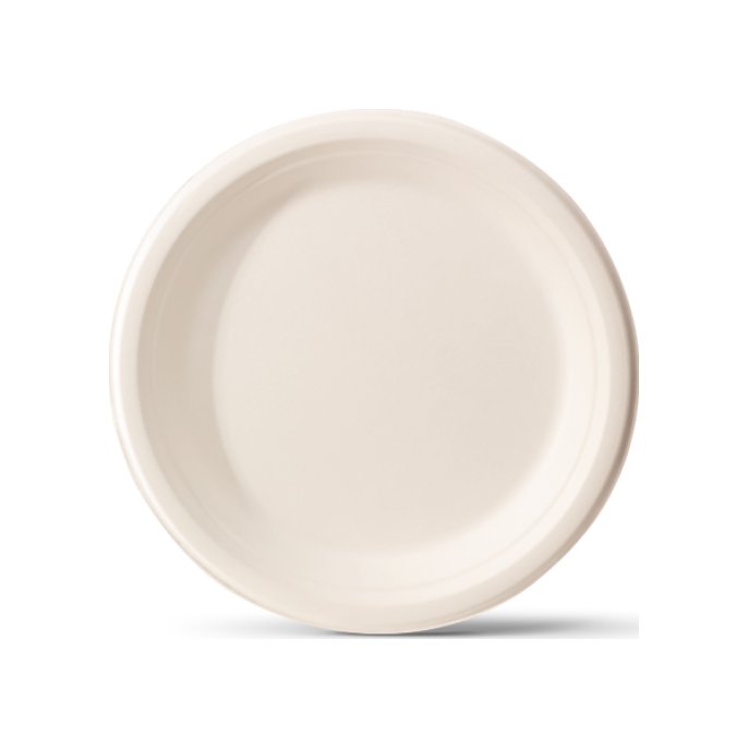 Bord suikerriet bio 26cm wit/pk50 Bord suikerriet bio 26cm wit/pk50