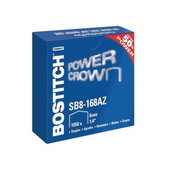 Bostitch B8® PowerCrown™ Premium Nietjes 6 mm Verzinkt Staal Zilver (pak 1050 stuks)