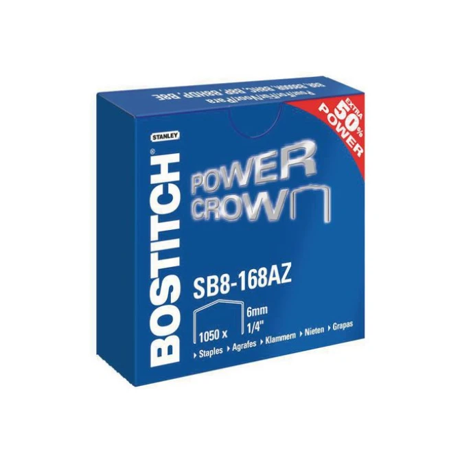 Bostitch B8® PowerCrown™ Premium Nietjes 6 mm Verzinkt Staal Zilver (pak 1050 stuks)