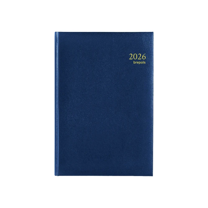 BREPOLS Agenda 2026 A5 1 dag per pagina Blauw