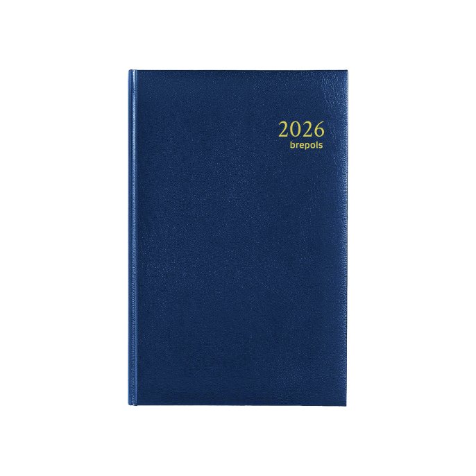 Brepols Agenda A5. 7 dagen per 2 pagina's. Blauw