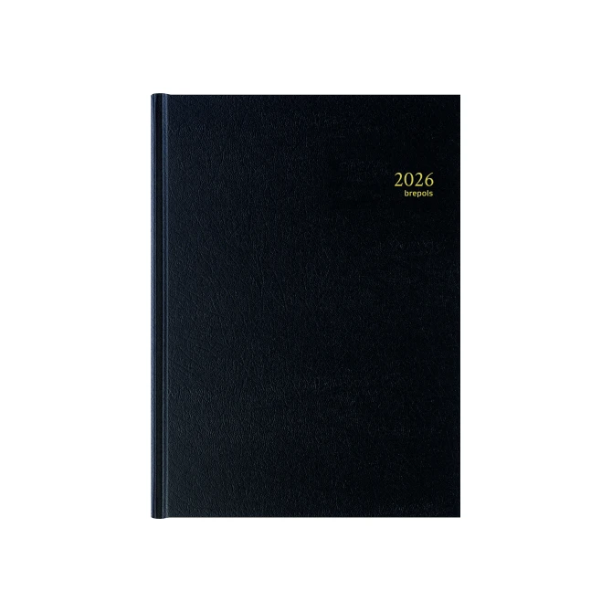 BREPOLS Bremax 1 Agenda 2026 A4 1 dag per pagina zwart