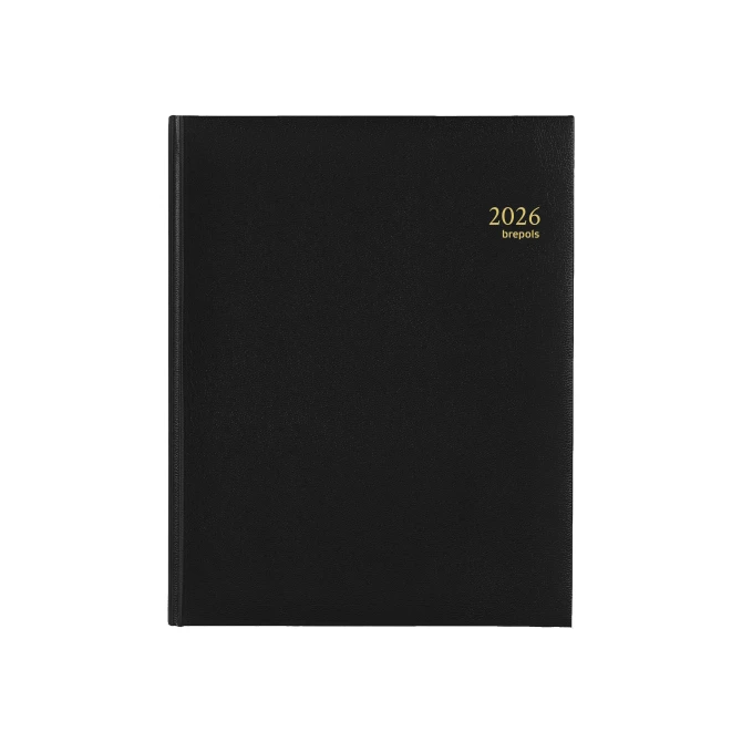 BREPOLS Concorde Agenda 2026 7 dagen per 2 paginas zwart