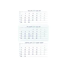 BREPOLS Driemaandskalender Tafelmodel 300 x 600 mm 4 talen.