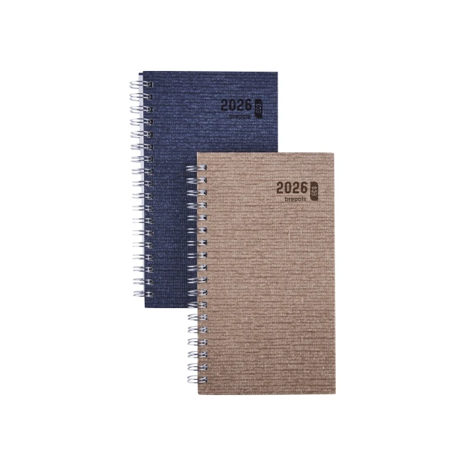 BREPOLS Ecorama Kazar Zakagenda met Spiraal 89x160mm 7 dagen per 2 pagina's Assorti BREPOLS Ecorama Kazar Zakagenda met Spiraal 89x160mm 7 dagen per 2 pagina's Assorti
