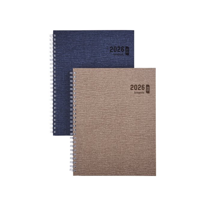 Brepols Ecotiming Kazar Agenda met Spiraal. 168 x 220 mm. 7 dagen per 2 pagina's. Assorti