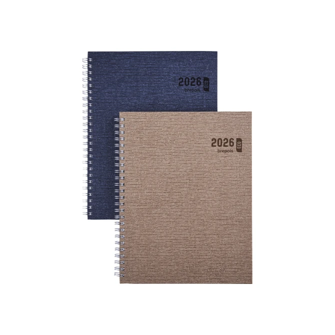 BREPOLS Ecotiming Kazar Agenda 2026 met Spiraal 168 x 220 mm 7 dagen per 2 paginas Assorti BREPOLS Ecotiming Kazar Agenda 2026 met Spiraal 168 x 220 mm 7 dagen per 2 paginas Assorti