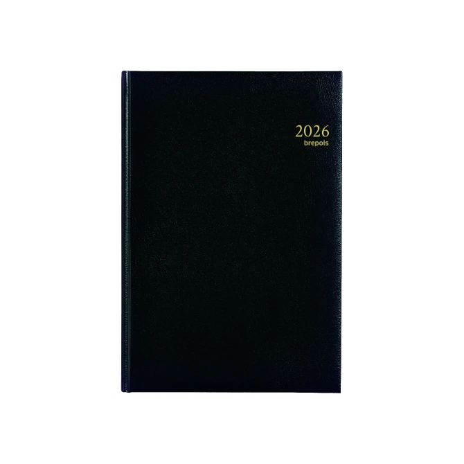 BREPOLS Omega Agenda 2026 A4 7 dagen per 2 paginas zwart BREPOLS Omega Agenda 2026 A4 7 dagen per 2 paginas zwart
