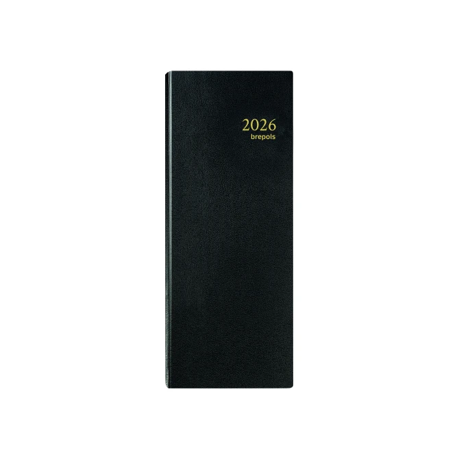 BREPOLS Saturnus Lang Agenda 2026 1 dag per 2 paginas zwart BREPOLS Saturnus Lang Agenda 2026 1 dag per 2 paginas zwart