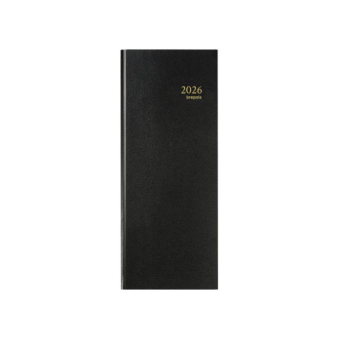 Brepols Saturnus Lang Agenda. 1 dag per pagina. zwart