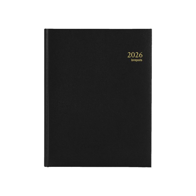 Brepols Timing Agenda. 7 dagen per 2 pagina's. zwart