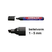 EDDING 33 Brilliant marker 1-5mm zwart (10 stuks) EDDING 33 Brilliant marker 1-5mm zwart (10 stuks)